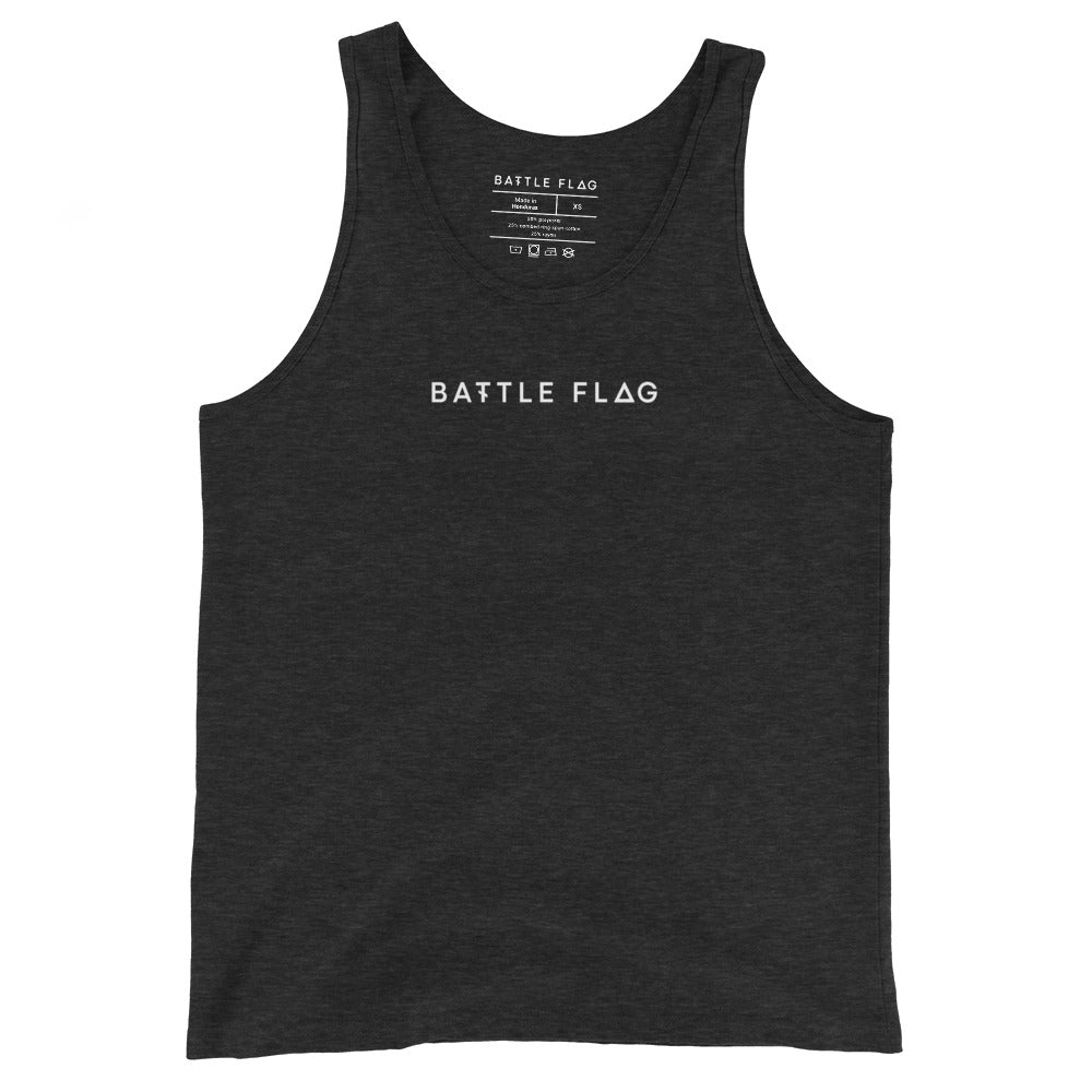Battle Flag Unisex Tank Top - White Logo
