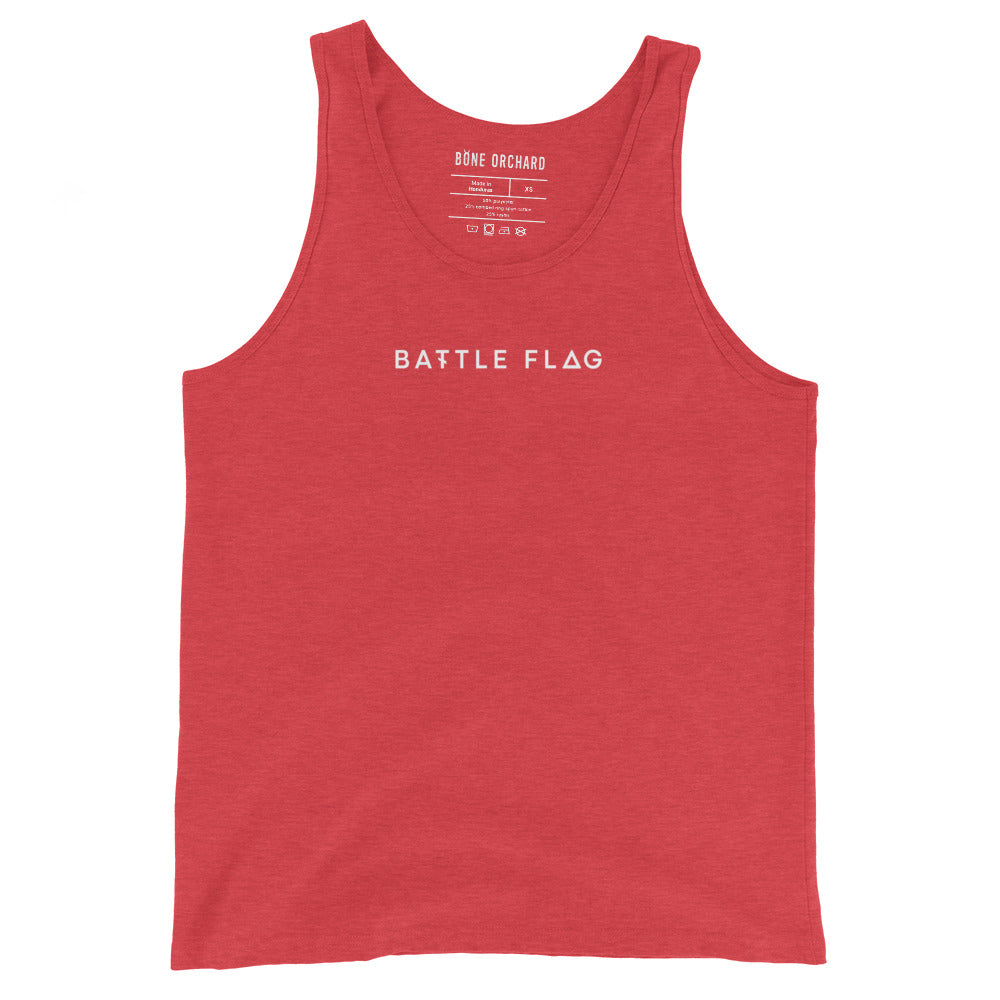 Battle Flag Unisex Tank Top - White Logo