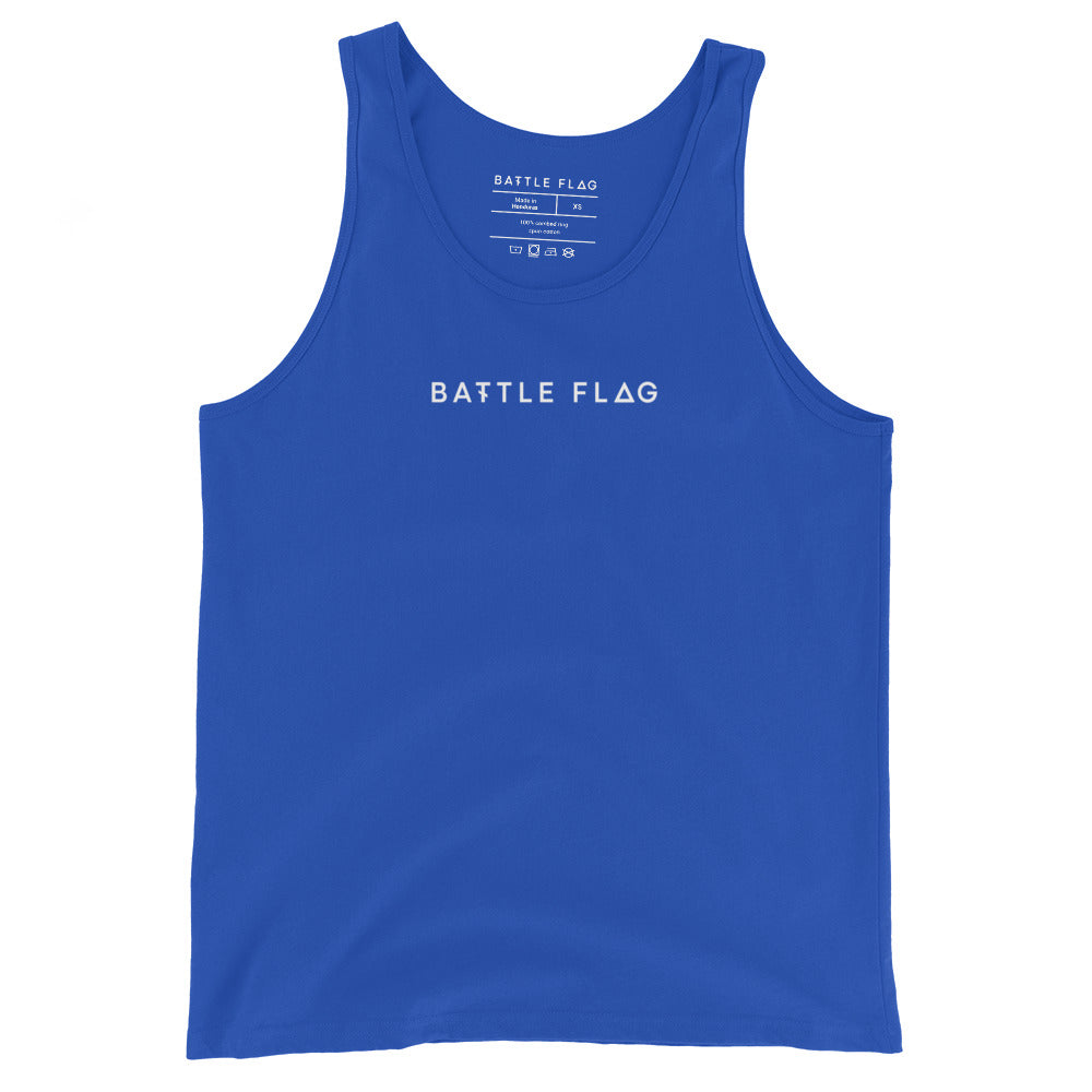 Battle Flag Unisex Tank Top - White Logo