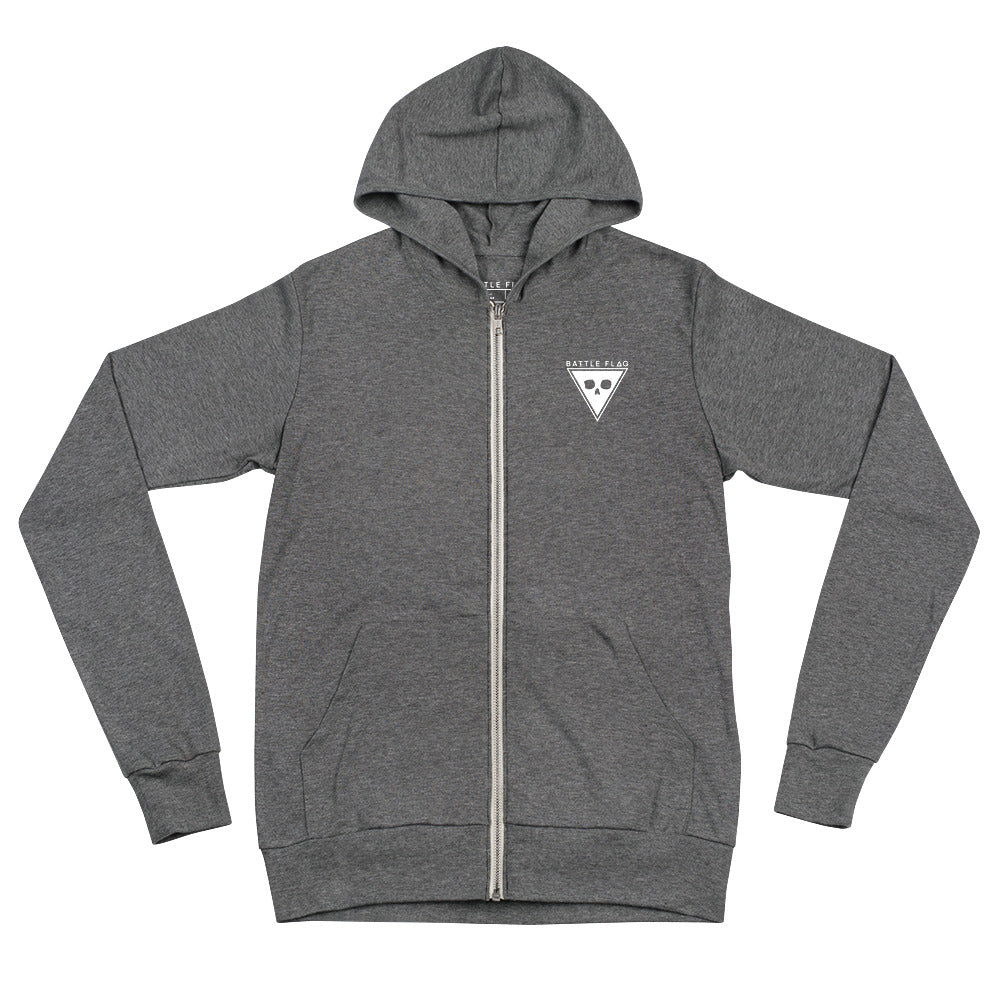Battle Flag Unisex Zip Hoodie - Front Emblem