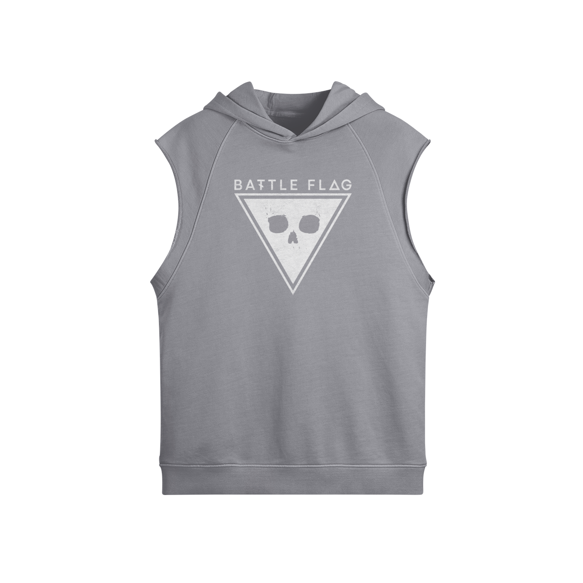 Core Sleeveless Unisex Hoodie - White Emblem