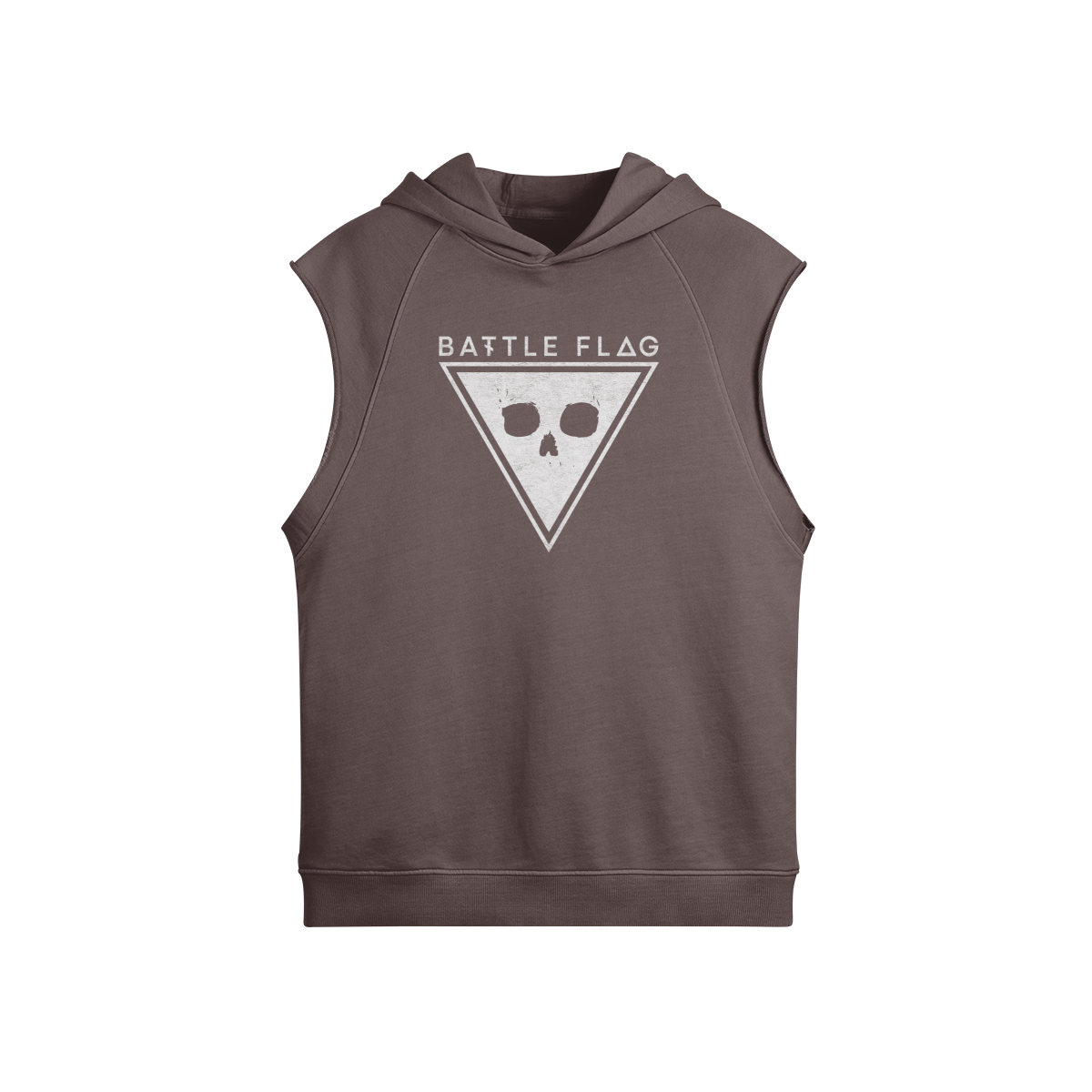 Core Sleeveless Unisex Hoodie - White Emblem